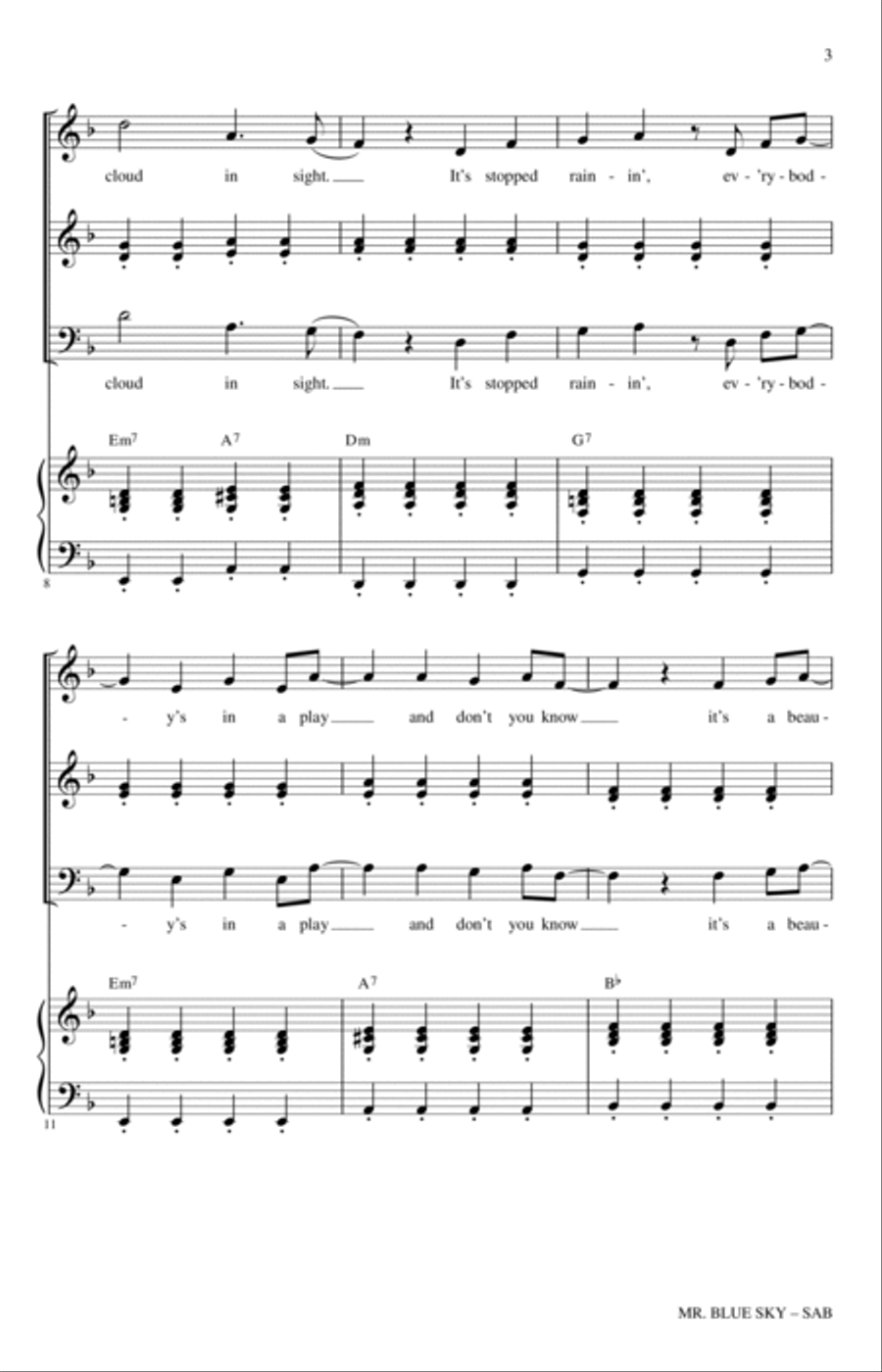 Mr. Blue Sky 3-Part scores gallery preview page 2