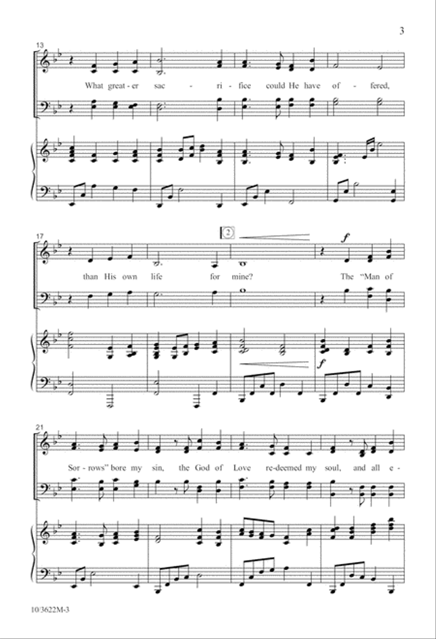 Cross of Sorrow, Cross of Love 4-Part scores gallery preview page 4