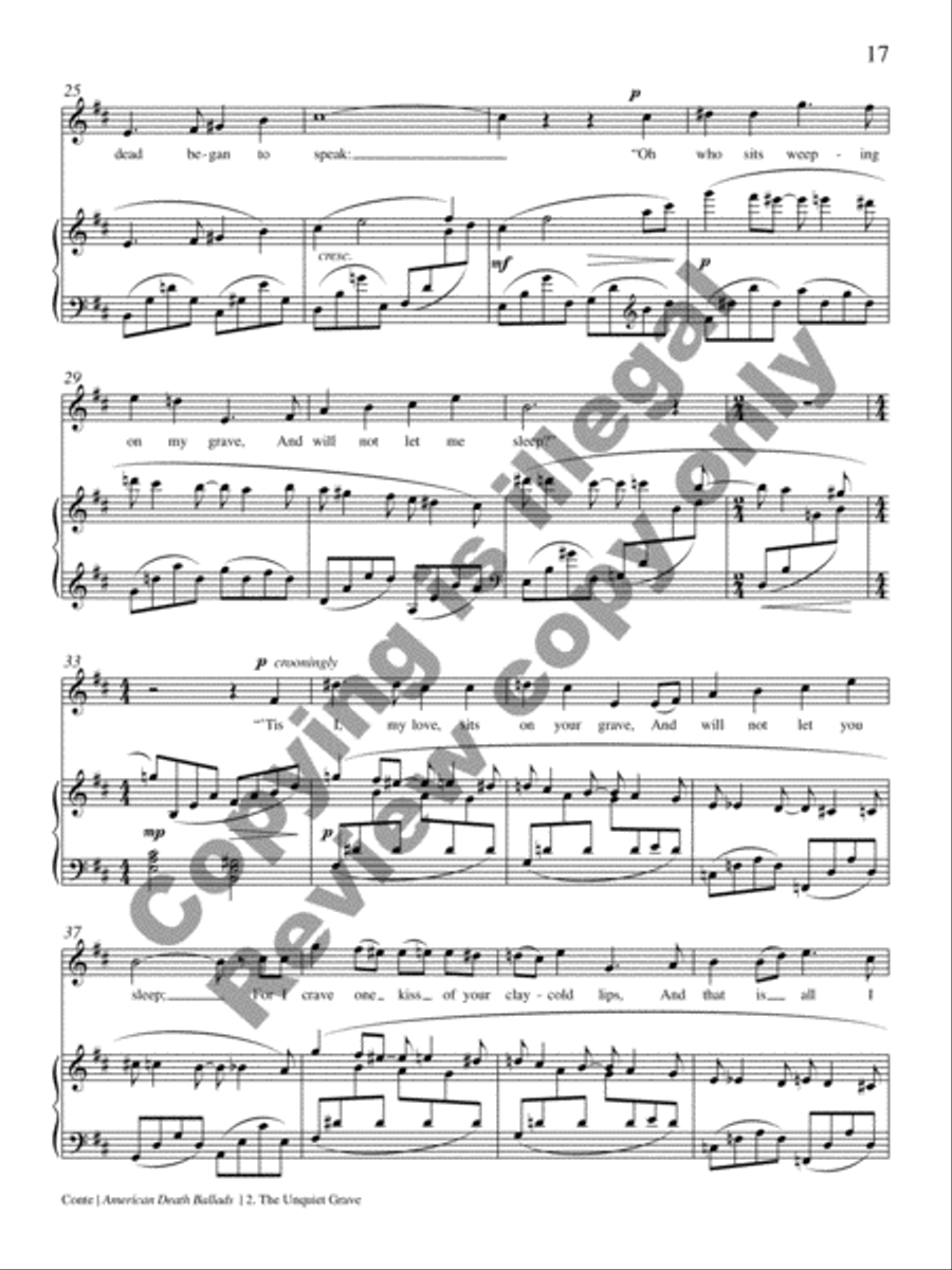 American Death Ballads (Piano/Vocal Score) High Voice scores gallery preview page 33