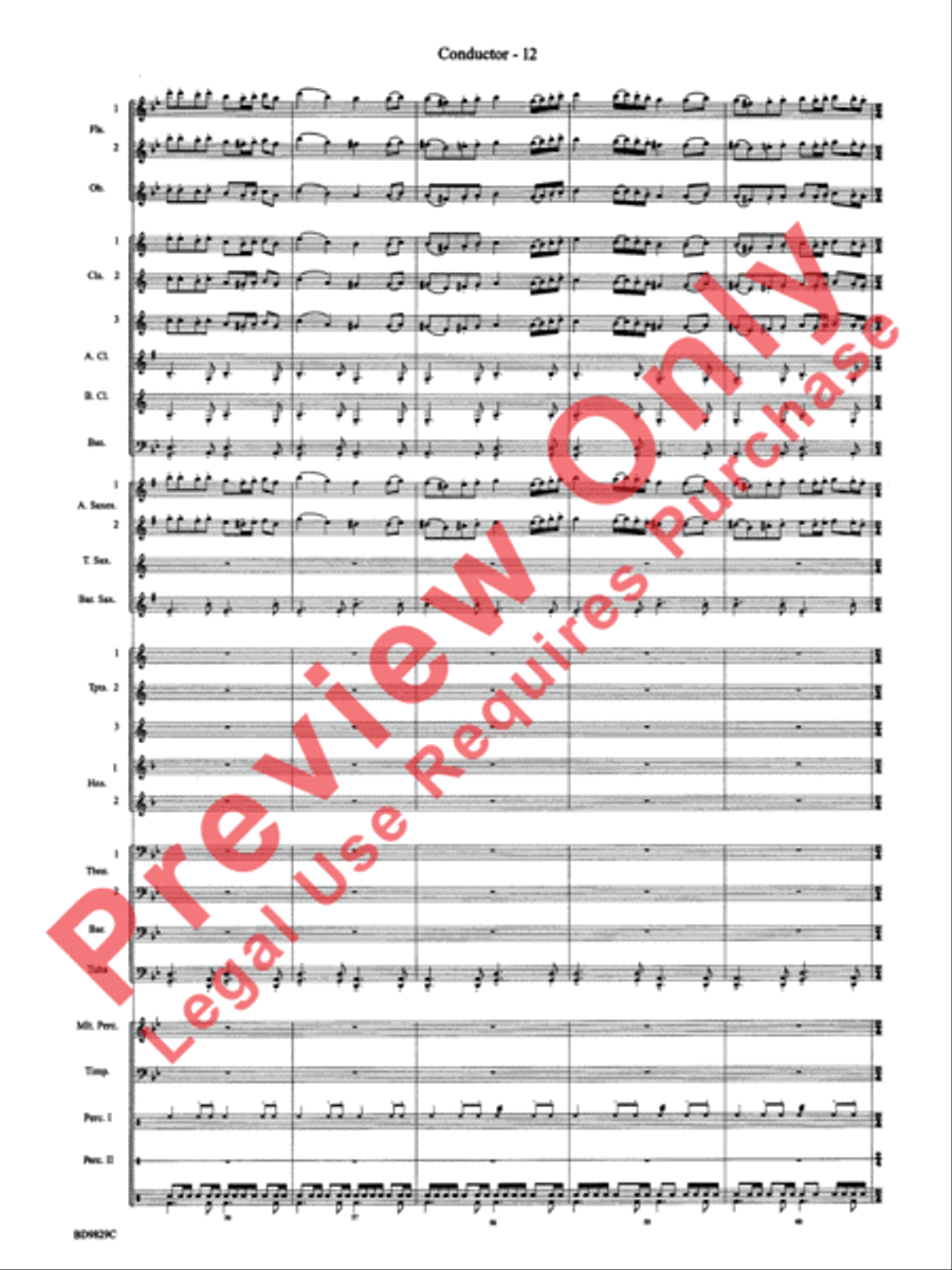 Christmas Winds (Overture) Concert Band scores gallery preview page 14