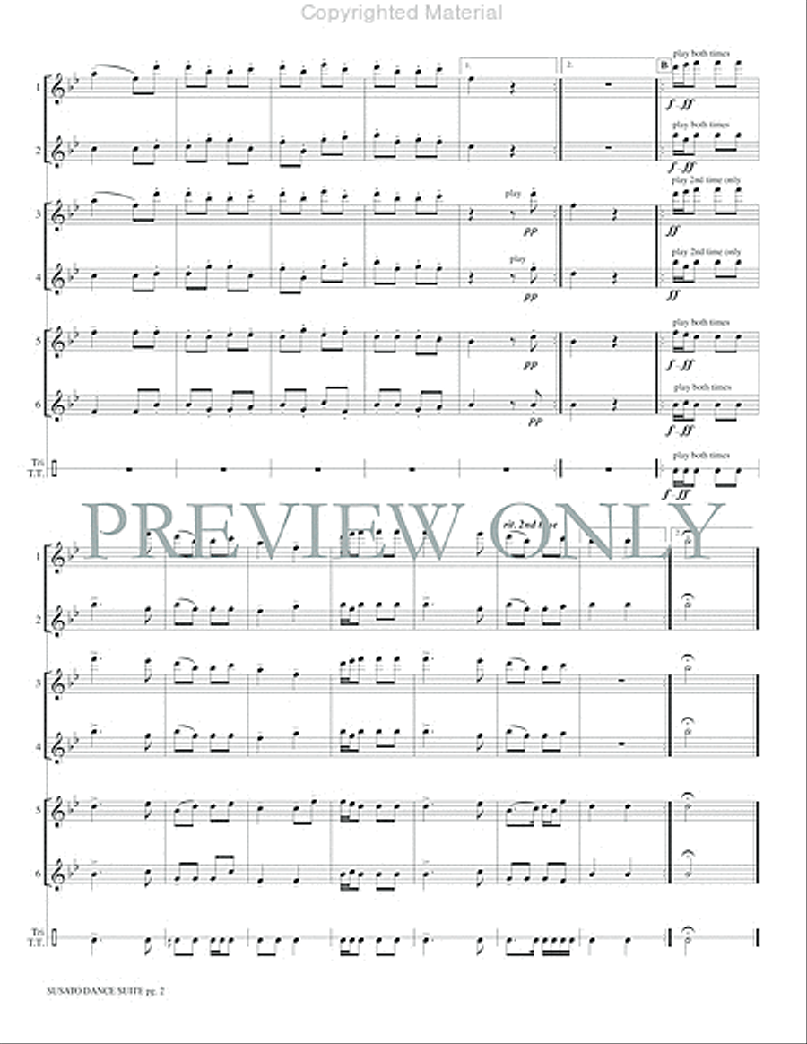 Susato Dance Suite (from Danserye) (1551) Small Ensemble scores gallery preview page 4