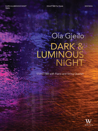 Book cover for Dark & Luminous Night (Full Score and Parts)