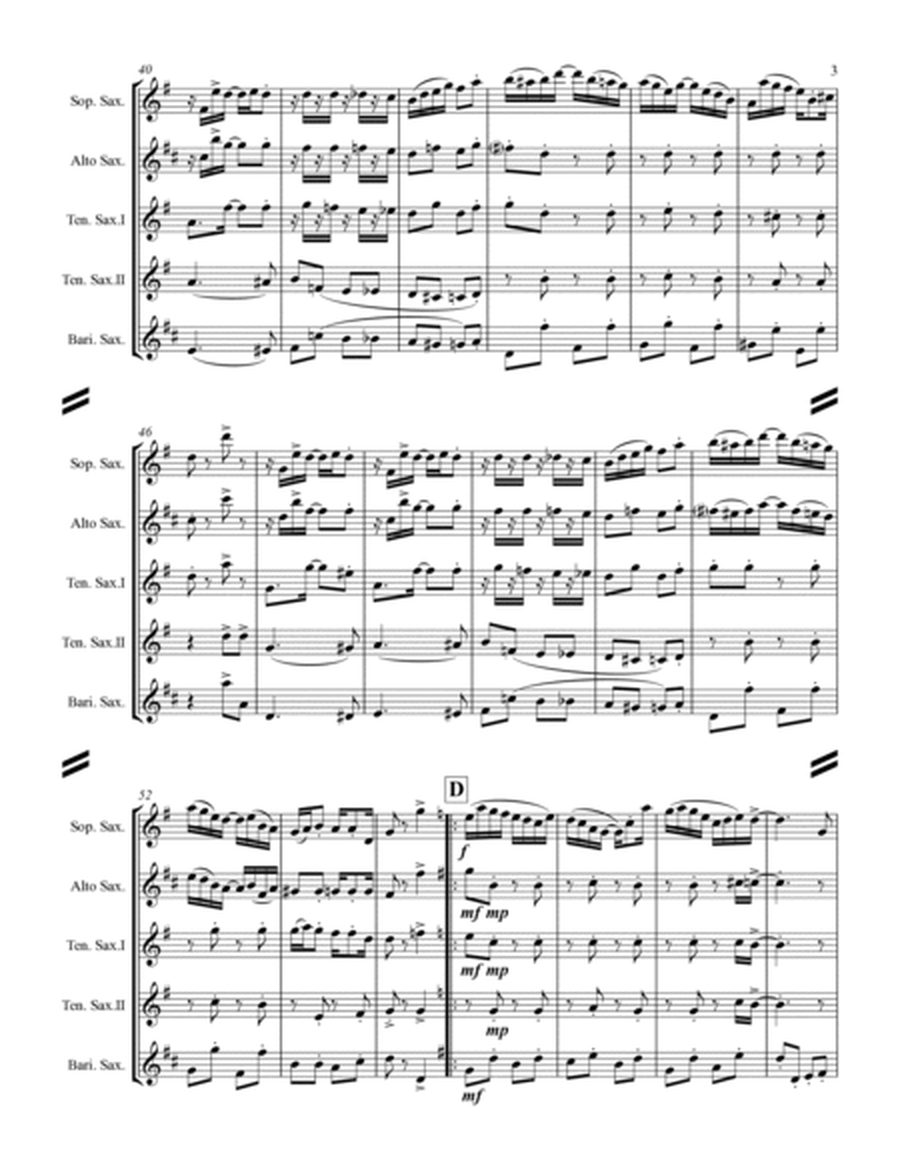 Joplin - “Elite Syncopations” (for Saxophone Quintet SATTB) image number null