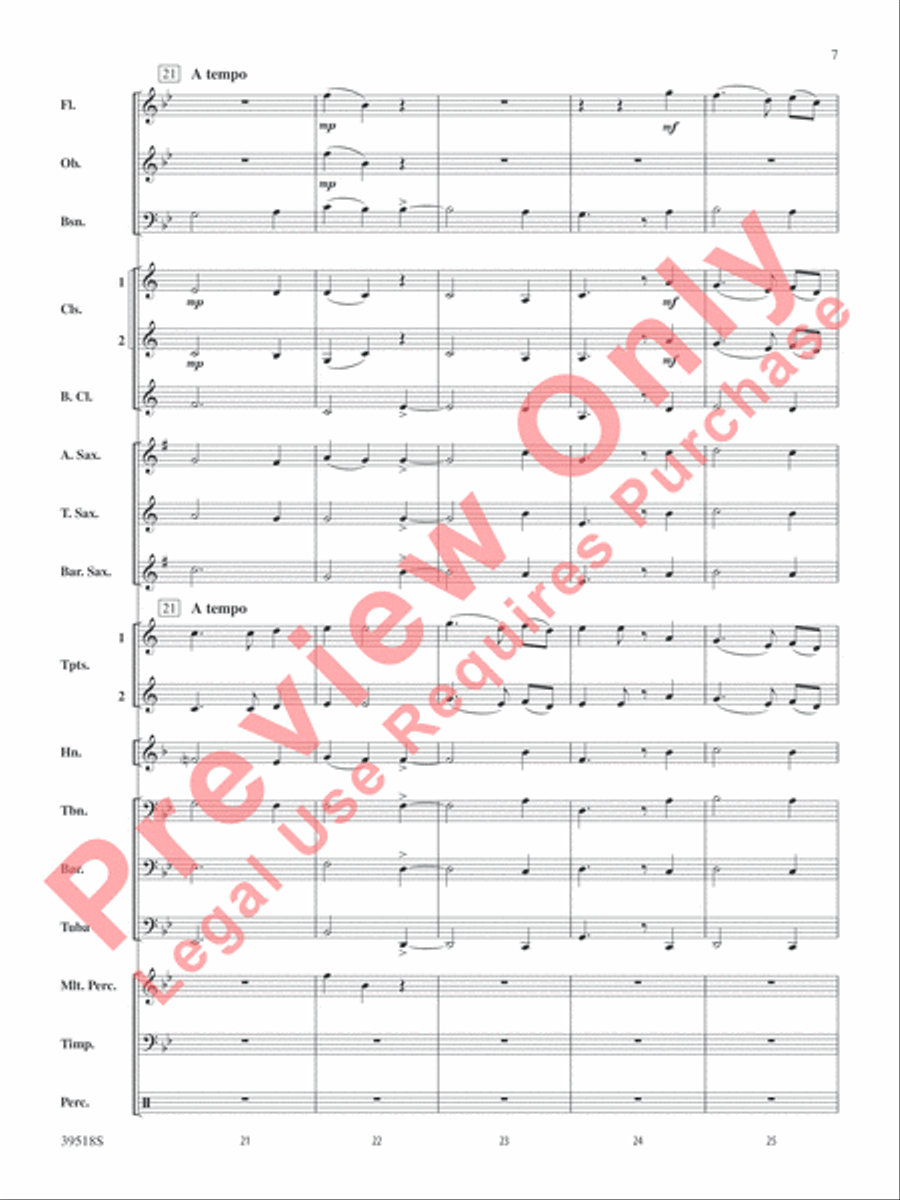 Willow, Willow Willow, Willow Concert Band scores gallery preview page 7