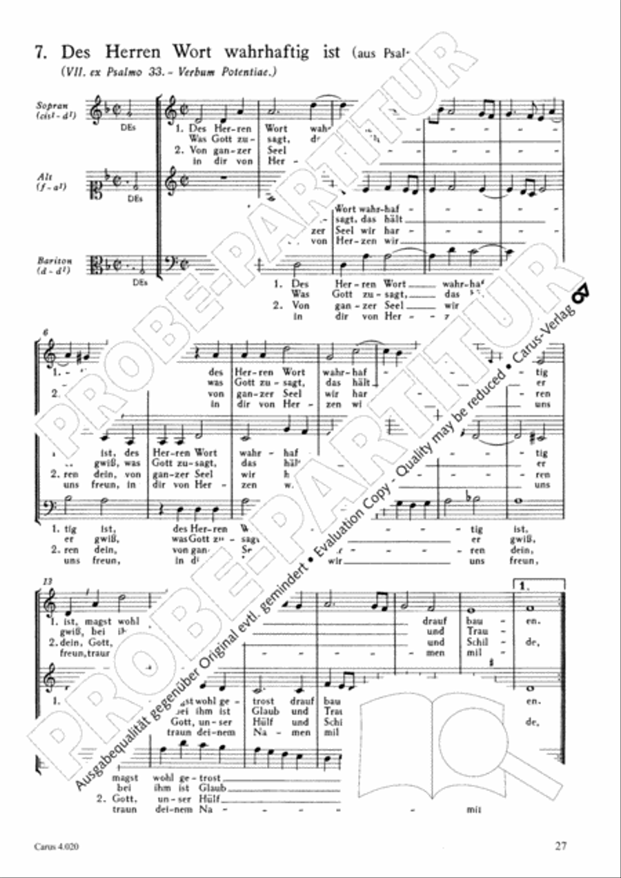 Calvisius: Tricinia. Psalmen und Motetten zu drei Stimmen Choir scores gallery preview page 28