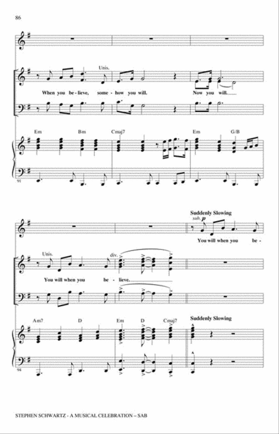 Stephen Schwartz – A Musical Celebration 3-Part scores gallery preview page 6