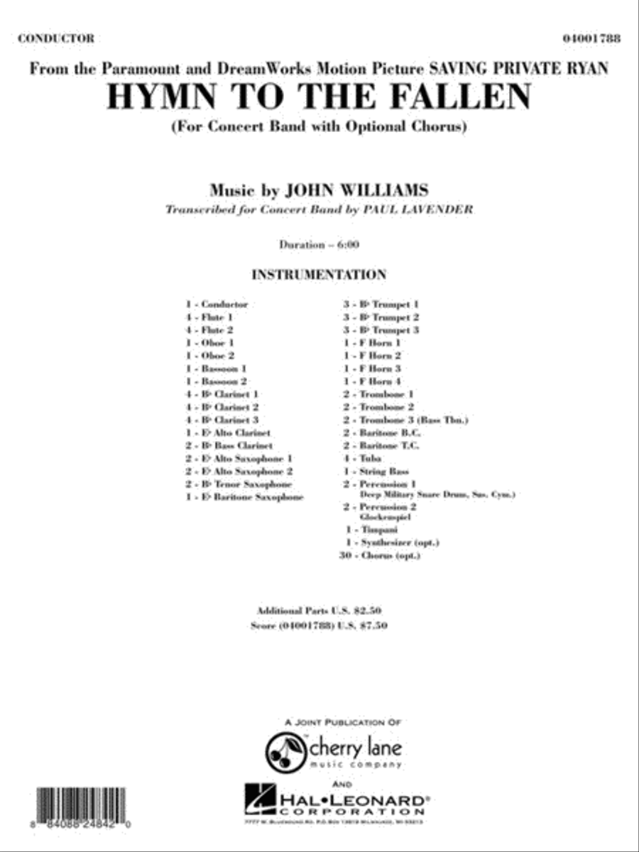 Hymn to the Fallen (from Saving Private Ryan) Concert Band scores gallery preview page 2