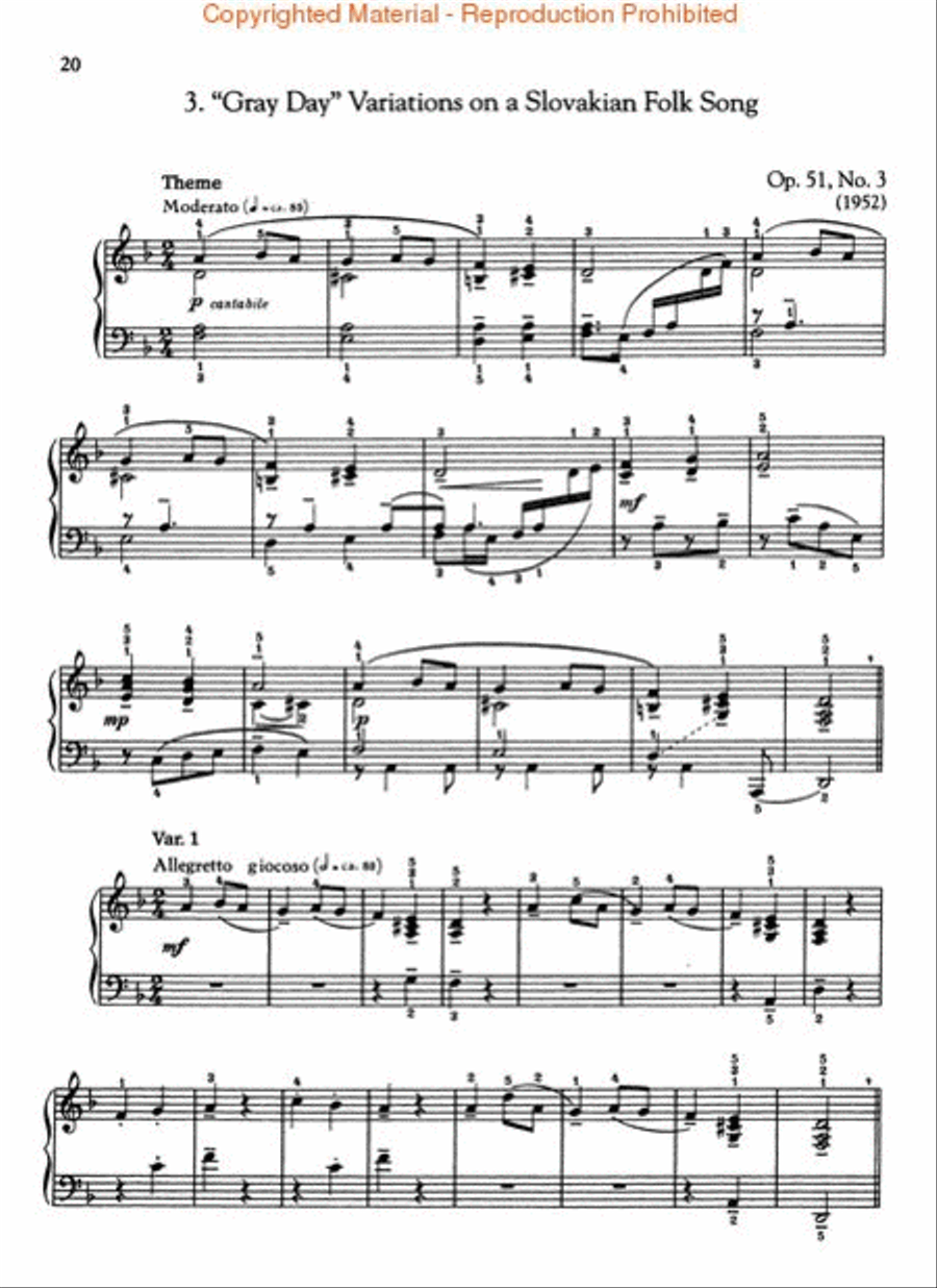 Complete Variations Piano Solo scores gallery preview page 3