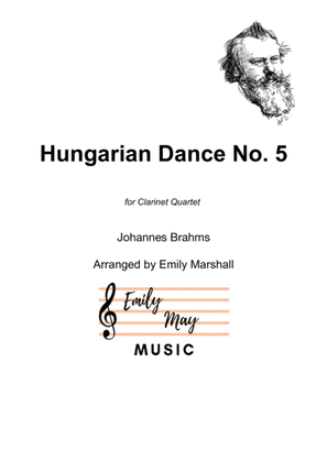 Book cover for Hungarian Dance No. 5 (for Clarinet Quartet)