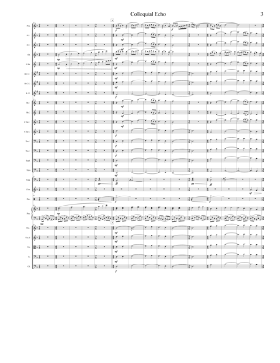 Op. 4 - Colloquial Echo for Full Orchestra Percussion Ensemble scores gallery preview page 4