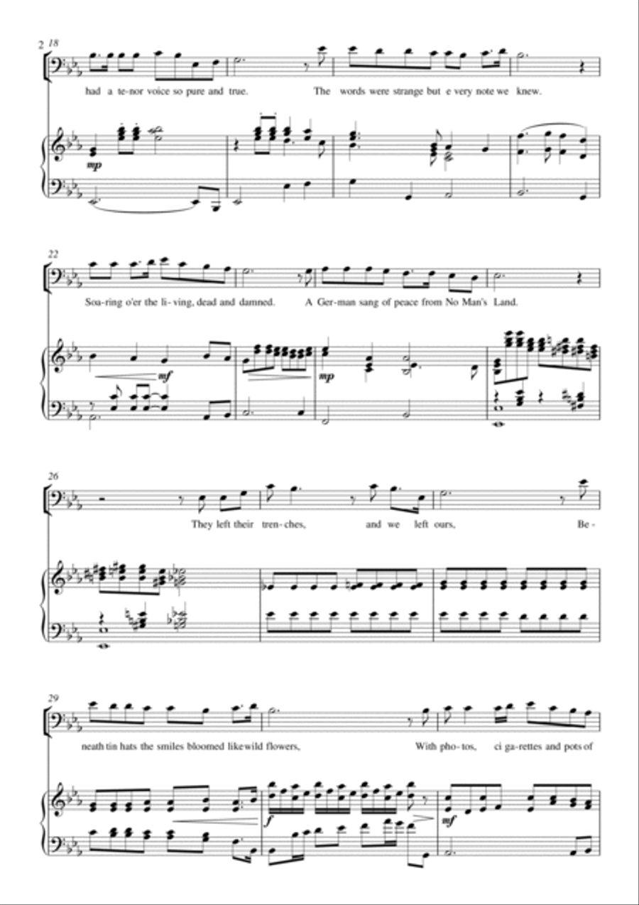 A Silent Night (Christmas 1915) 4-Part scores gallery preview page 3
