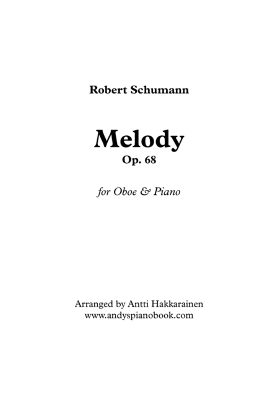Melody - Oboe & Piano Piano scores gallery preview page 1