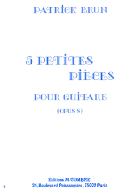 Petites pieces (5) Op. 8