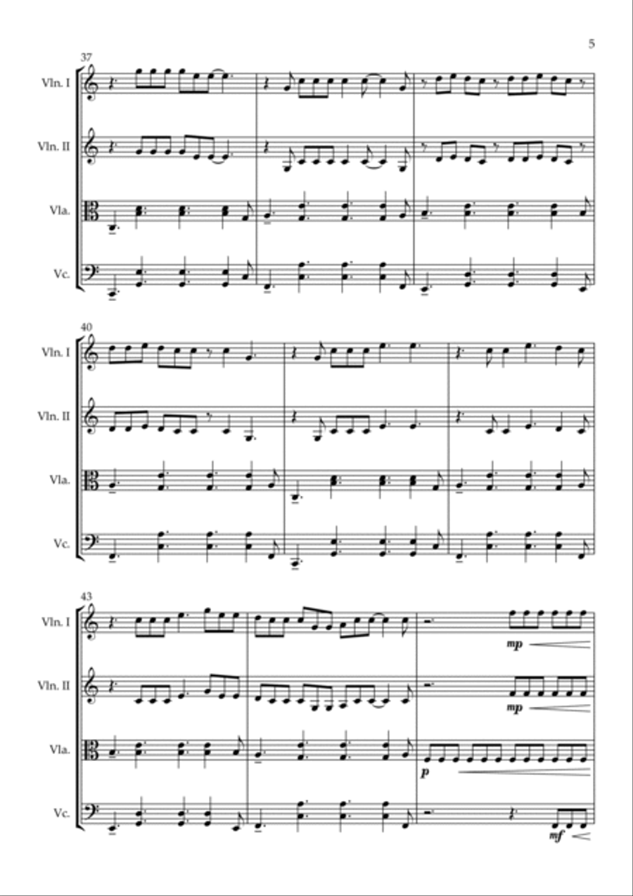 Daylight String Quartet scores gallery preview page 5