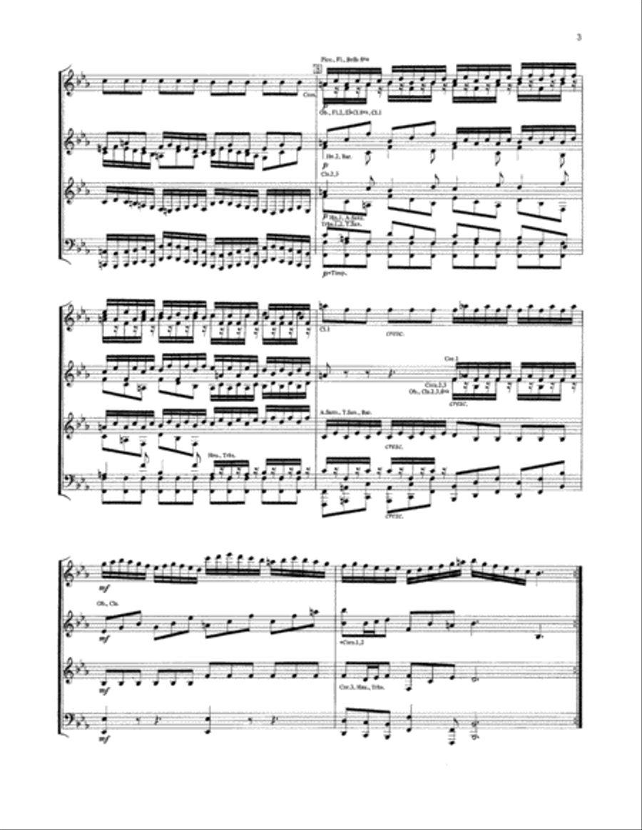 Allegro from Brandenburg Concerto No. 3 - Condensed Score Concert Band scores gallery preview page 2