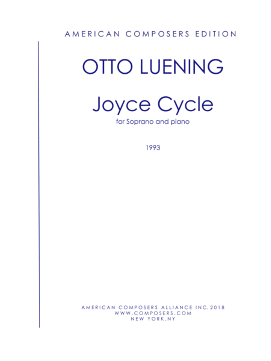 [Luening] Joyce Cycle Soprano Voice scores gallery preview page 1