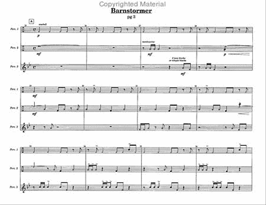 Barnstormer Percussion Ensemble scores gallery preview page 3