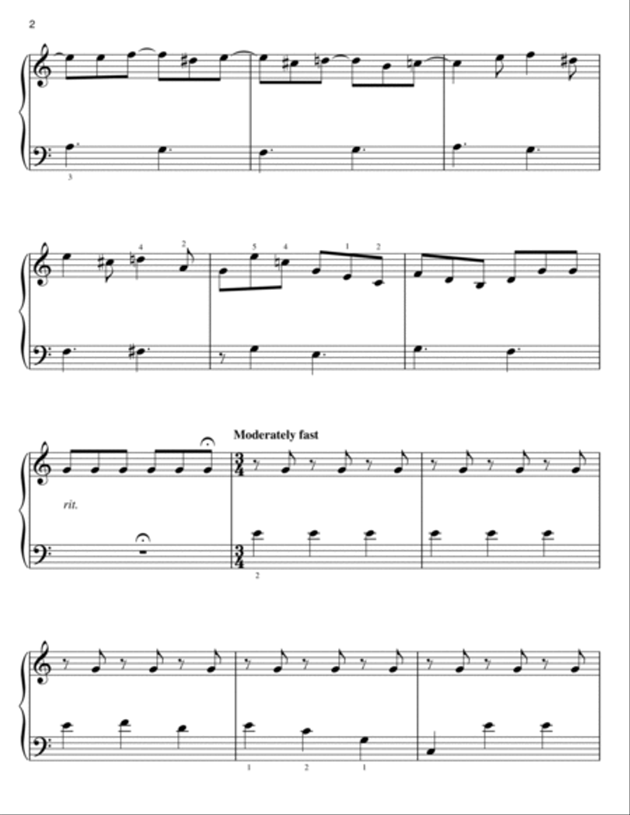 Dawn (from Pride And Prejudice) Easy Piano scores gallery preview page 2