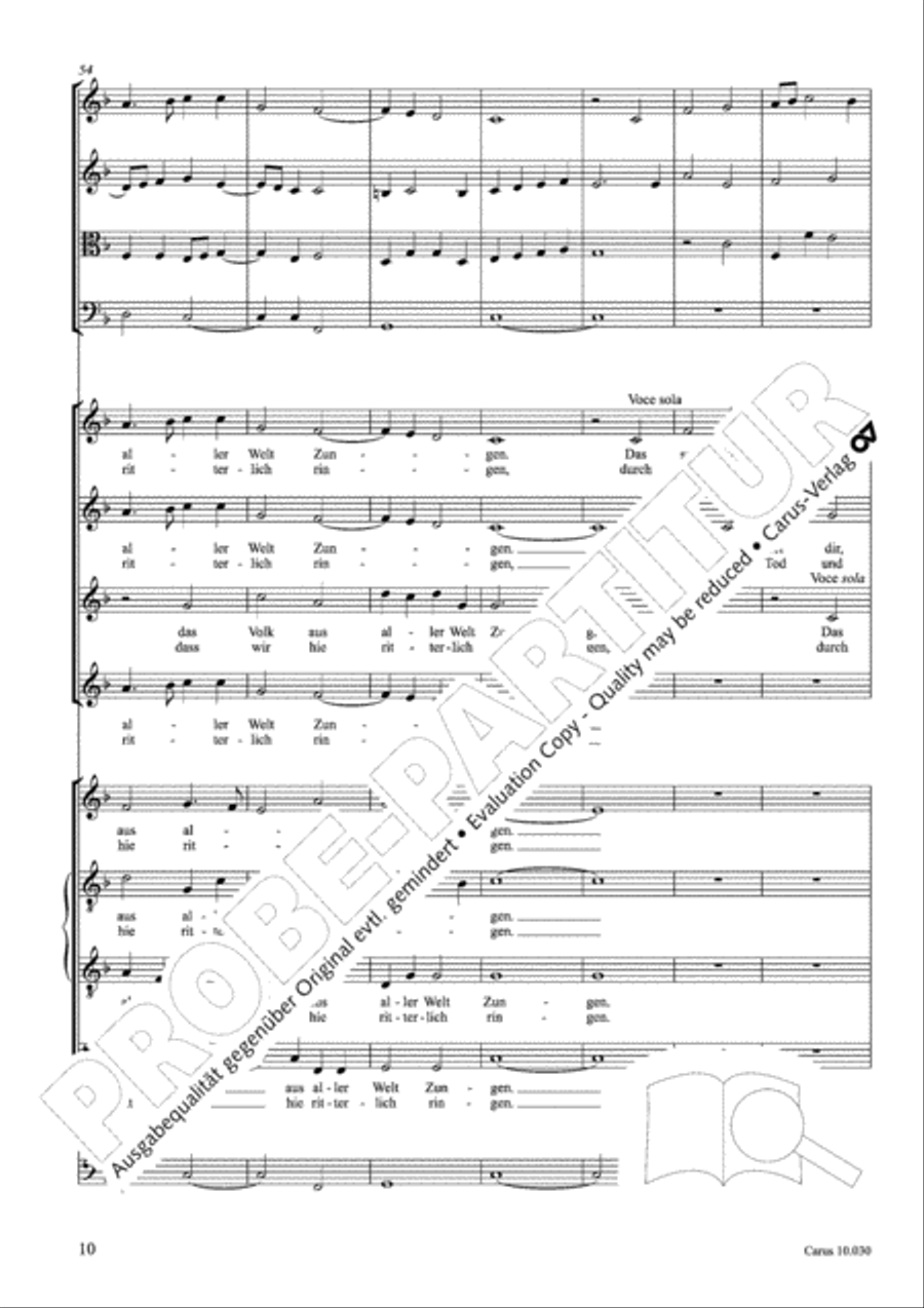 Come, Holy Ghost, God and Lord (Komm, Heiliger Geist, Herre Gott) 4-Part scores gallery preview page 11