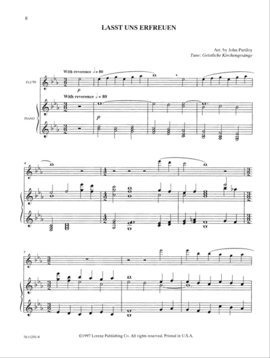 Contemporary Hymn Settings for Flute and Piano Flute Solo scores gallery preview page 6
