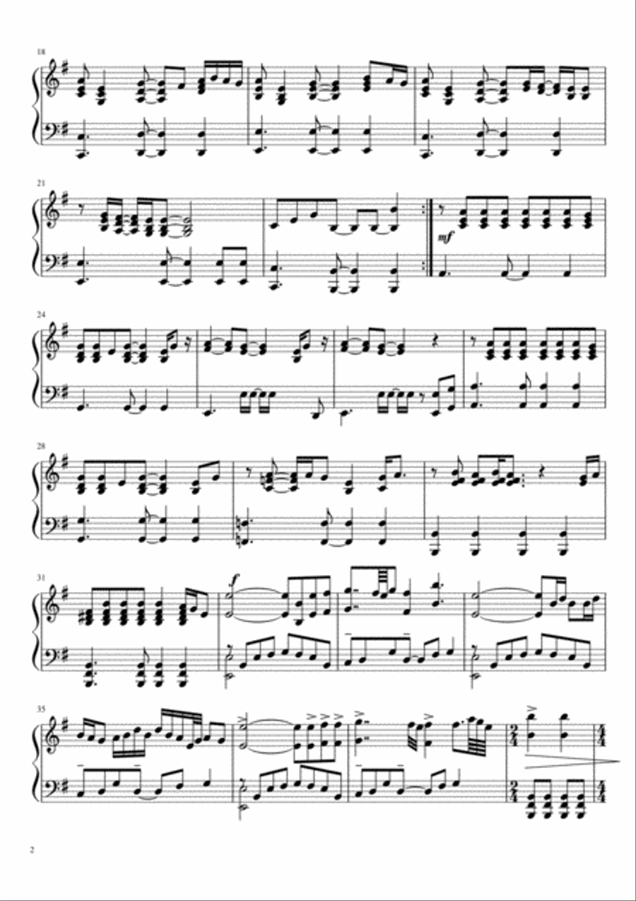 Give In To Me Easy Piano scores gallery preview page 2