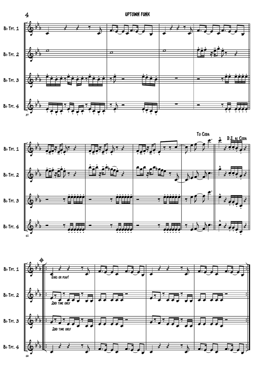 Uptown Funk Brass Ensemble scores gallery preview page 4