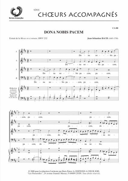 Dona Nobis Pacem (Final Messe En Sib) - Choeur Pia