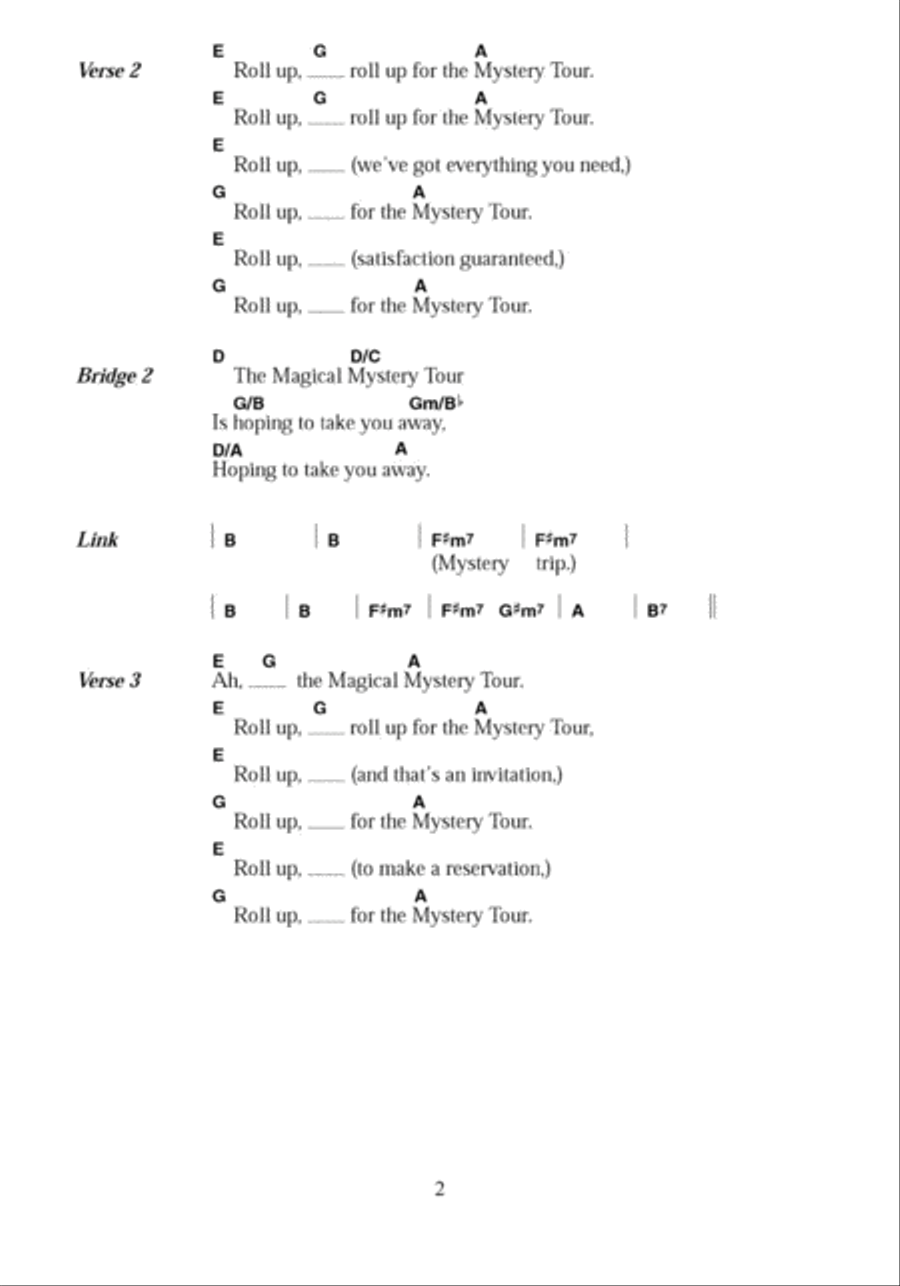 Magical Mystery Tour Magical Mystery Tour Acoustic Guitar scores gallery preview page 2