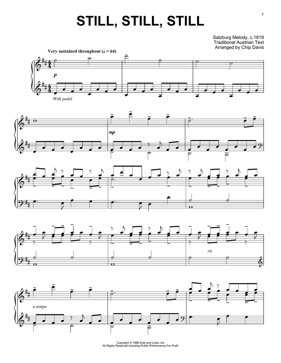 Still, Still, Still Piano Solo scores gallery preview page 1