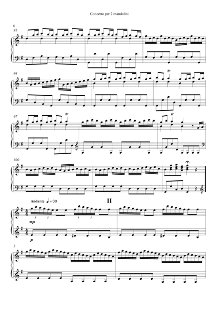 Concerto per 2 mandolini. Piano Solo scores gallery preview page 6