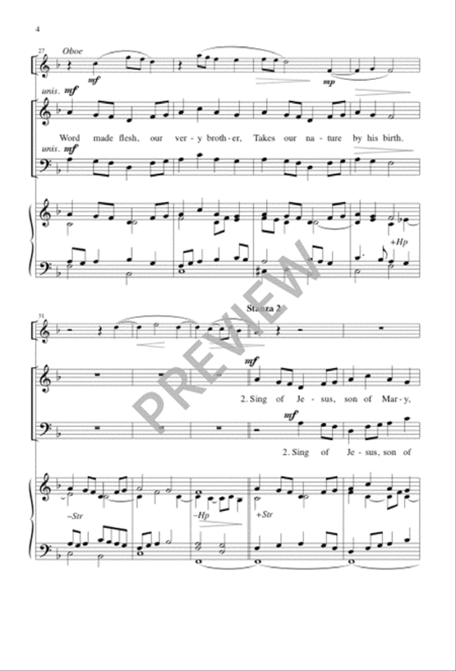 Sing of Mary 4-Part scores gallery preview page 4