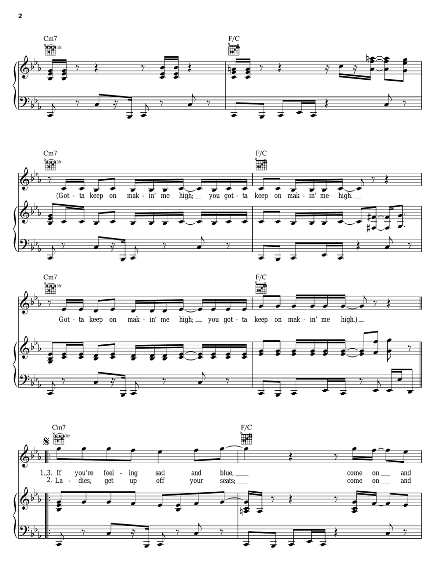 Dance With Me Piano, Vocal, Guitar scores gallery preview page 2