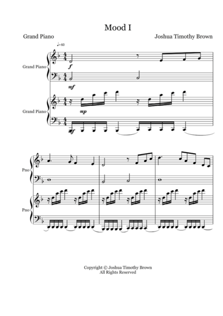 Mood I Mood I Piano scores gallery preview page 1