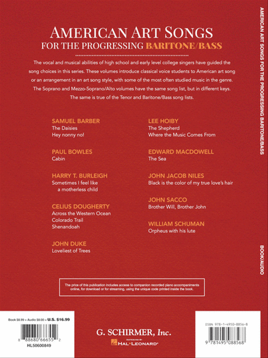 American Art Songs for the Progressing Singer - Baritone/Bass Baritone Voice scores gallery preview page 5