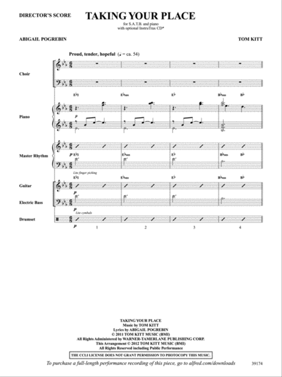 Taking Your Place Taking Your Place Choir scores gallery preview page 2