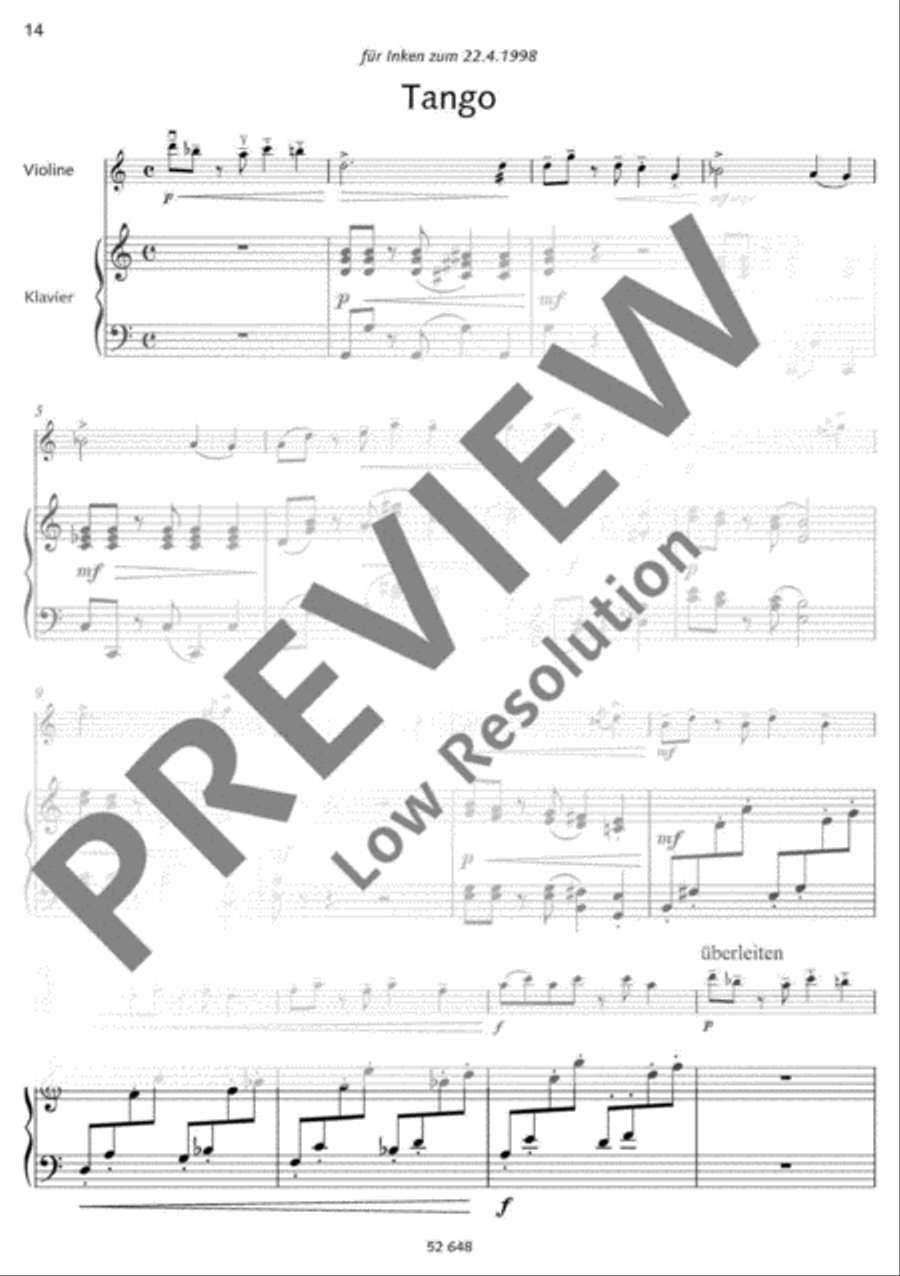 ... und ein Tango Violin Solo scores gallery preview page 15