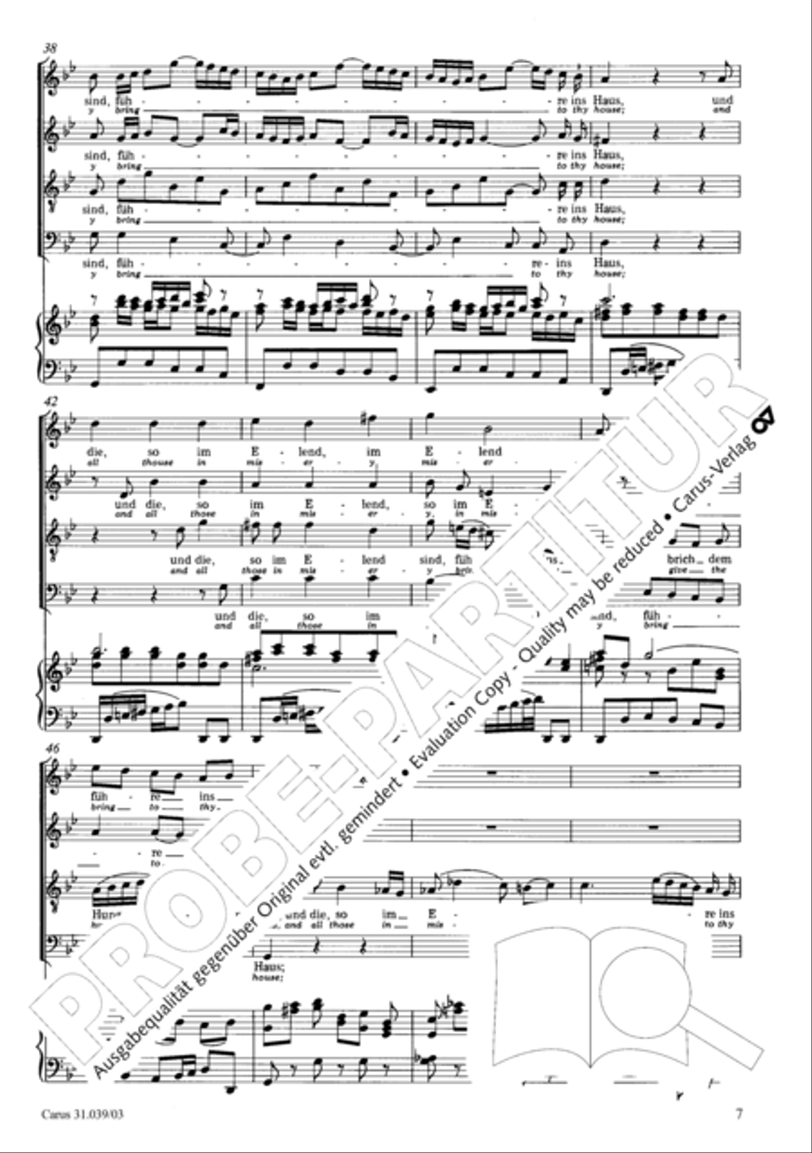 Give the hungry ones thy bread (Brich dem Hungrigen dein Brot) 4-Part scores gallery preview page 8