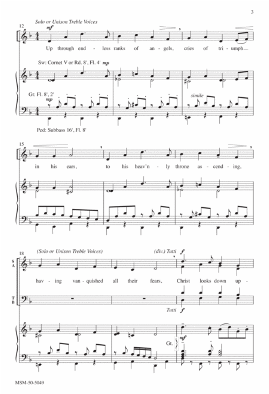 Up through Endless Ranks of Angels 4-Part scores gallery preview page 2