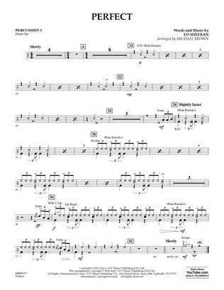 Perfect (arr. Michael Brown) - Percussion 1