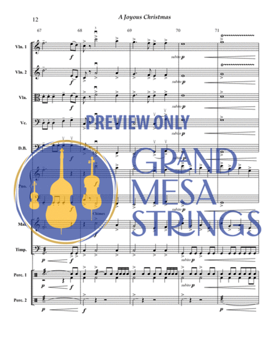 A Joyous Christmas for Strings and Percussion image number null