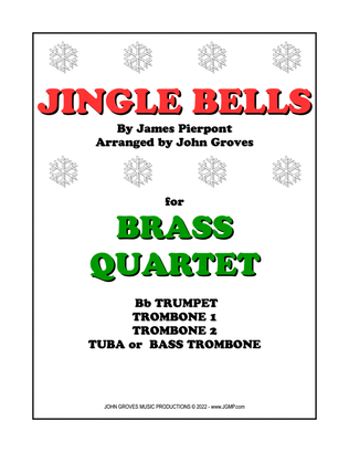Book cover for Jingle Bells - Trumpet, 2 Trombone, Tuba (Brass Quartet)