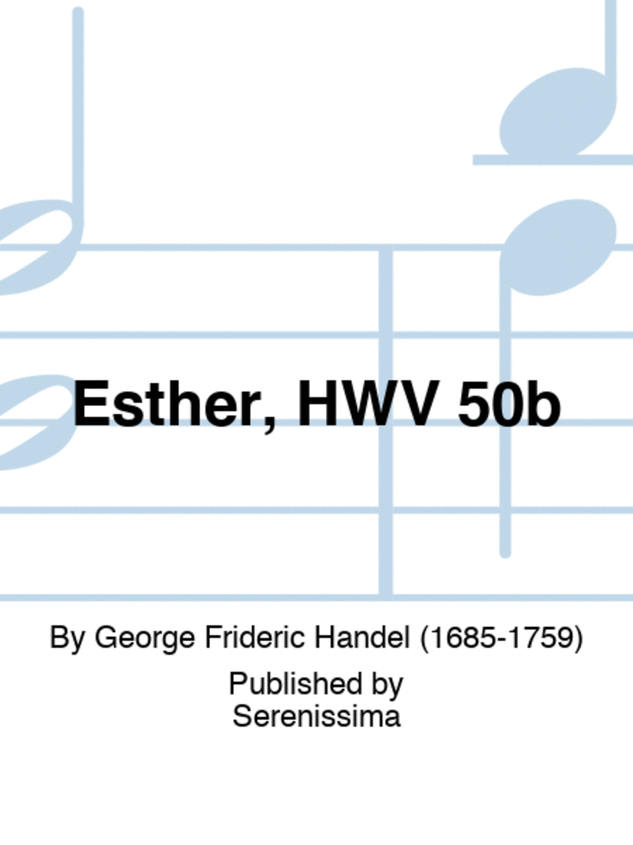 Esther, HWV 50b Score scores gallery preview page 1