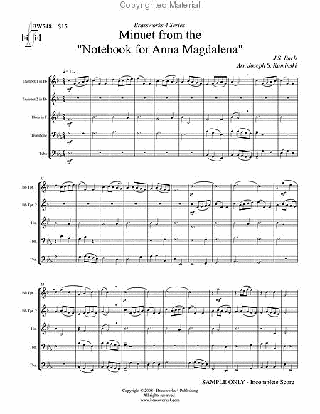 Minuet from the "Notebook for Anna Magdalena"