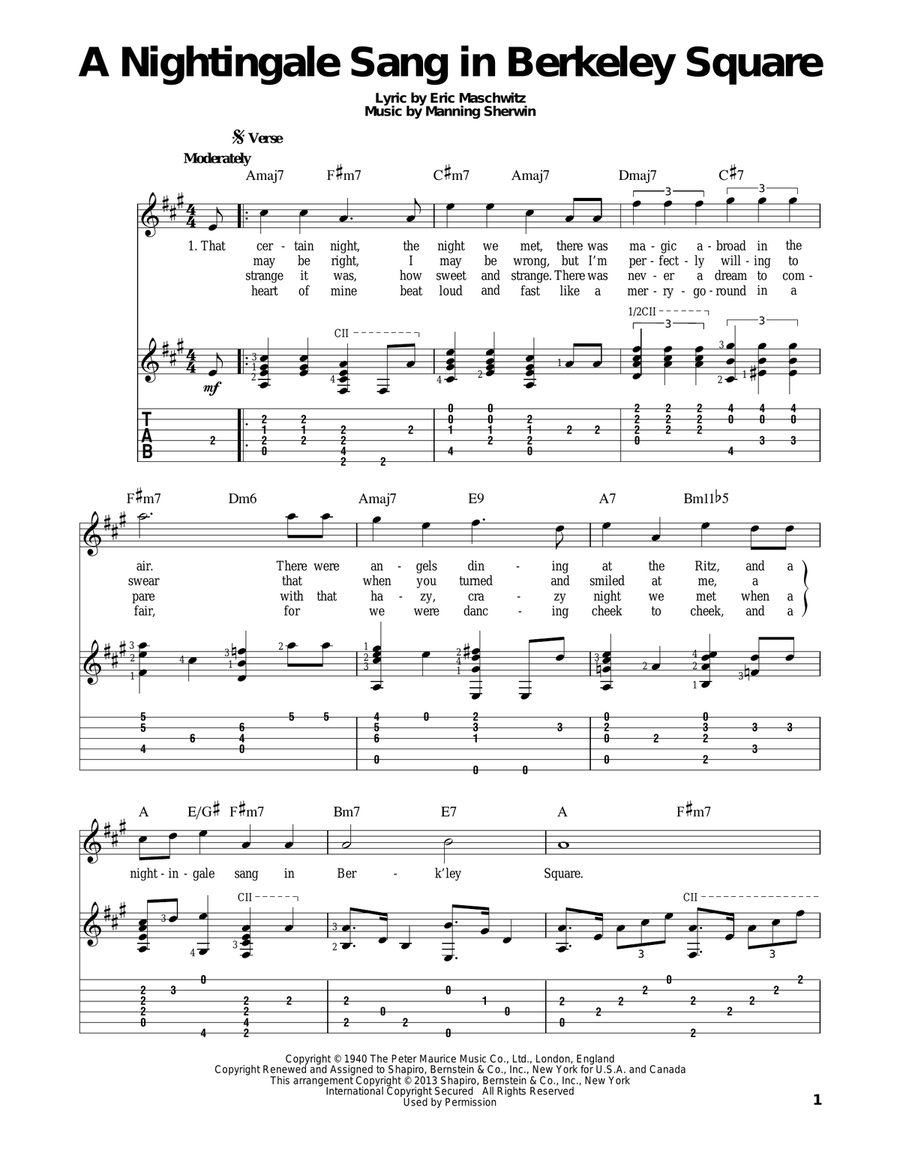 A Nightingale Sang In Berkeley Square