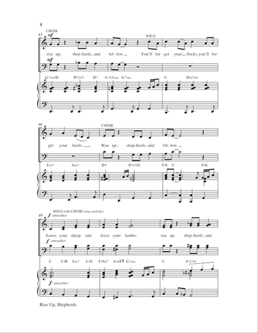 Rise Up, Shepherds Choir scores gallery preview page 8
