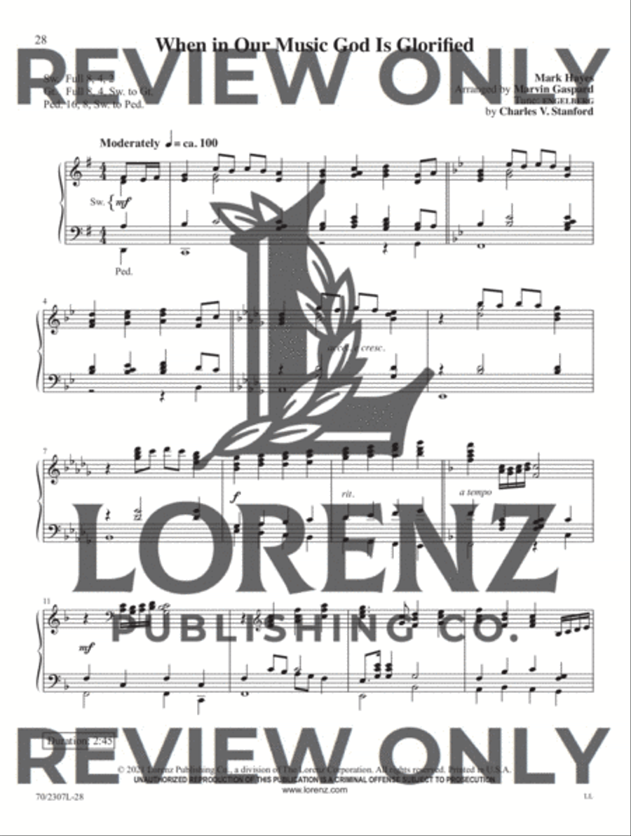 Mark Hayes: Hymns for Organ, Vol. 4 Organ Solo scores gallery preview page 16