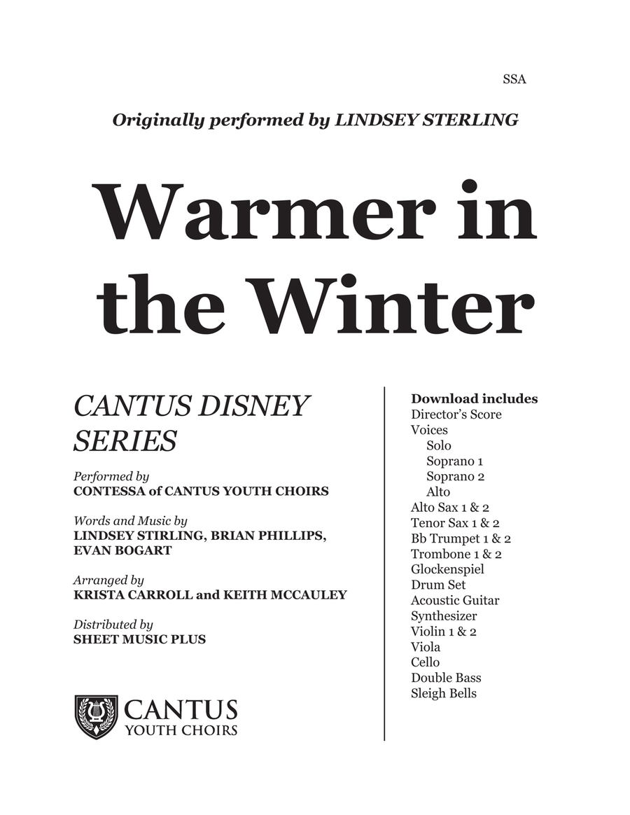 Warmer In The Winter Large Ensemble scores gallery preview page 1