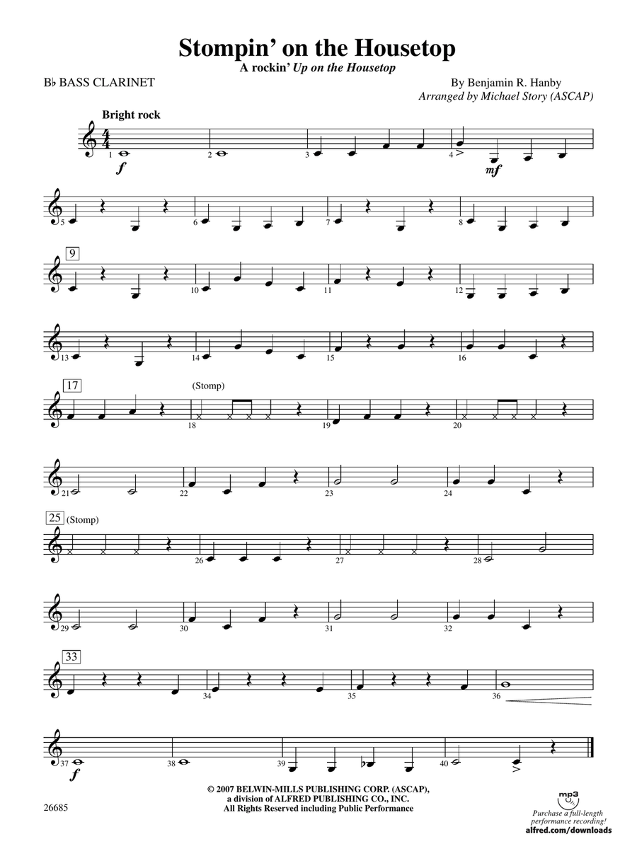 Stompin' on the Housetop: B-flat Bass Clarinet