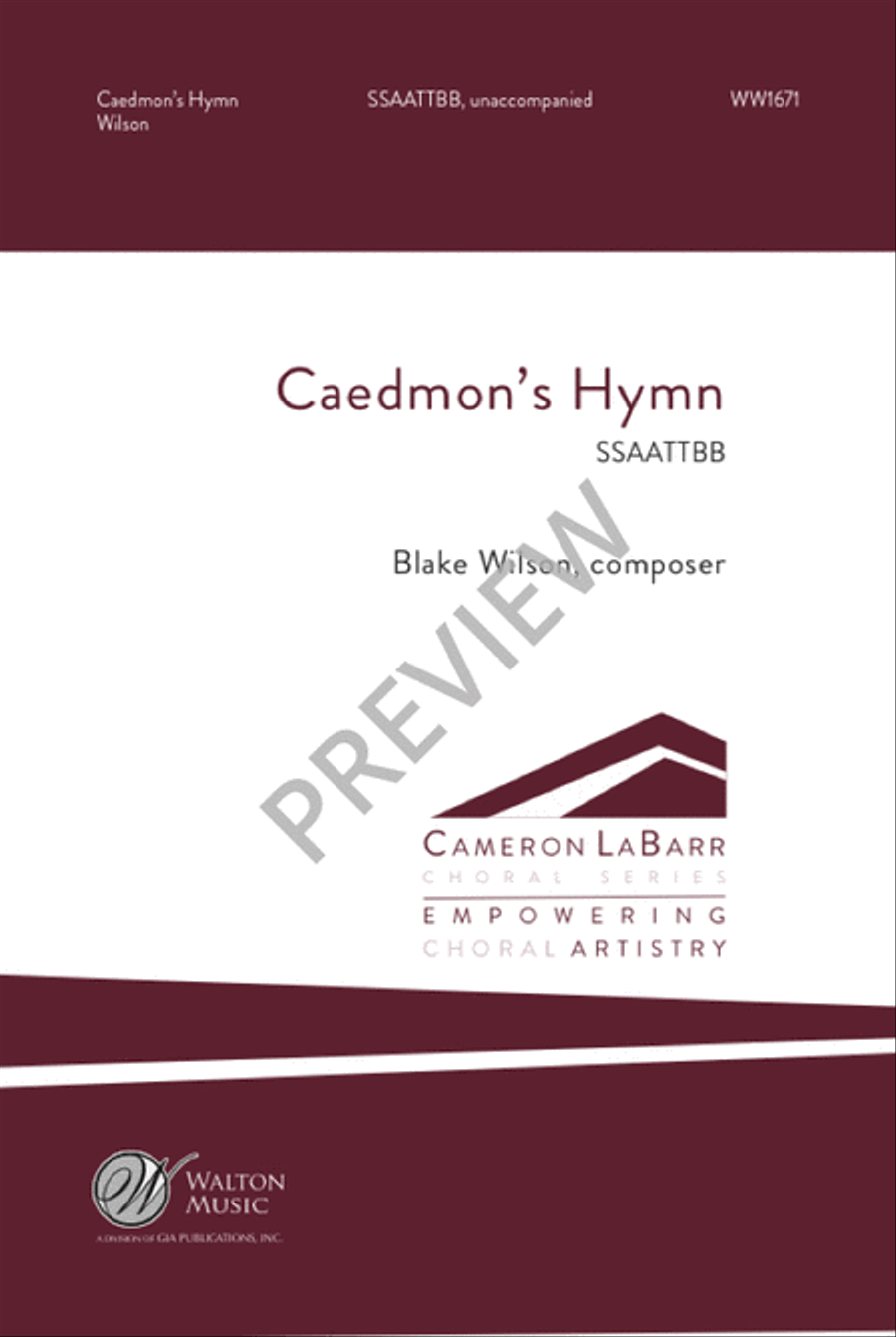 Caedmon's Hymn SSAATTBB scores gallery preview page 2