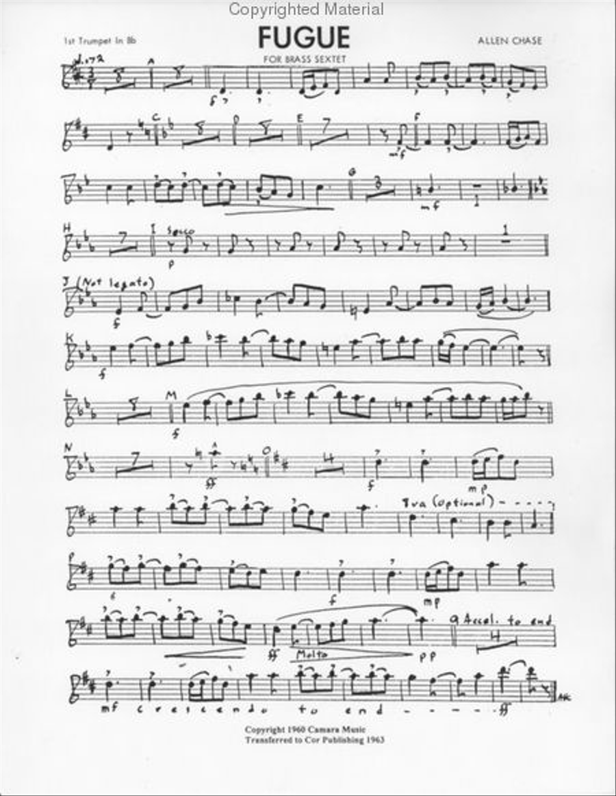 Fugue for Brass Sextet Chamber Music scores gallery preview page 2